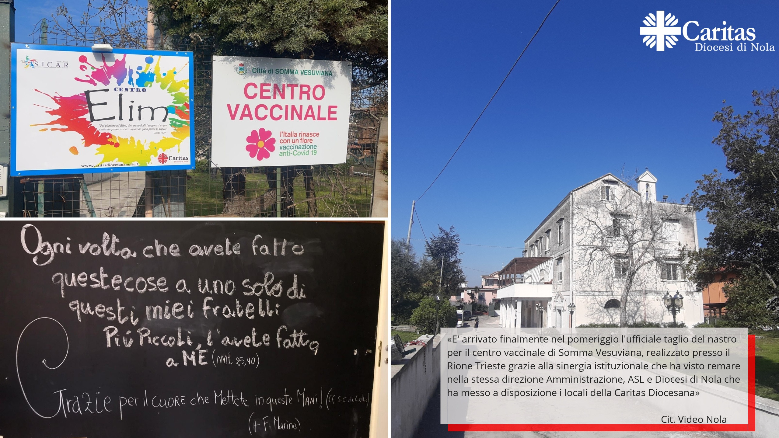 Centro Elim, Somma Vesuviana (NA). Apertura del polo vaccinale